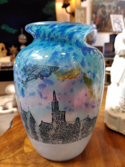 100	ミューラー兄弟　都市風景の花瓶