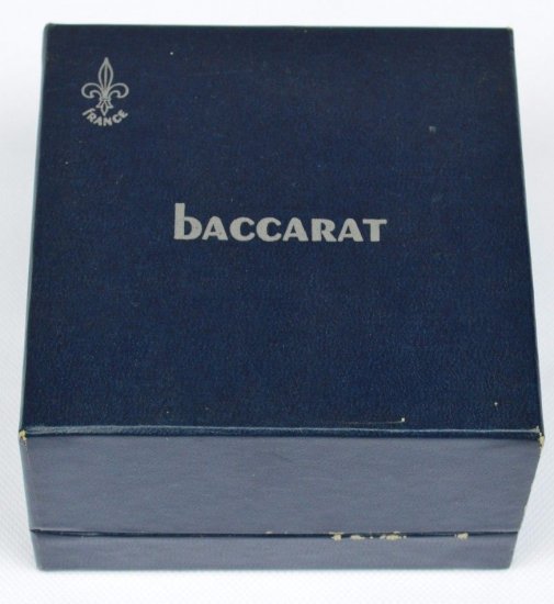 555 バカラ　リンドウ　ガラスペーパーウェイト　1983年　箱付き