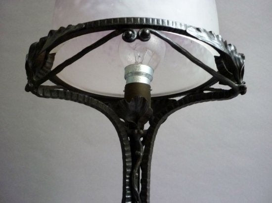 249	シュナイダー兄弟　アールデコ　フルニエ　ガラスランプ