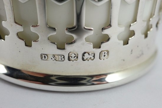 233	エインズレイ　コーヒーカップ6点セット　シルバーホルダー付き　バーミンガム　1926年