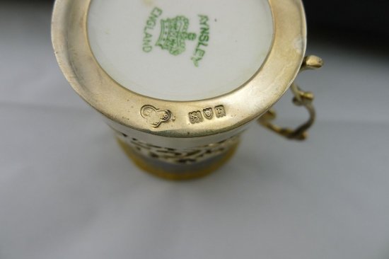 236 英国製　エインズレイ　デミタスコーヒーセット12客　（オリジナルケース入り）