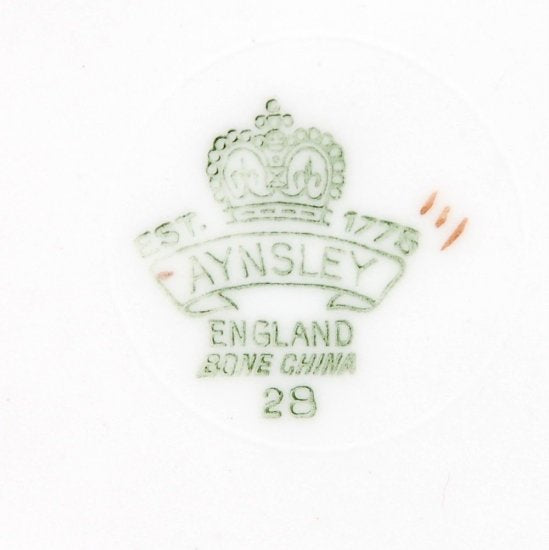 235 エインズレイ　D. Jones ダークグリーン果樹園　プレート＆カップ３点セット