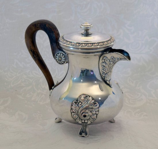 258 クリストフル　Christofle　フレンチコーヒーポット　猫マーク