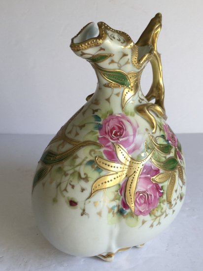 オールドノリタケ メイプルリーフ アールヌーボー装飾 花瓶