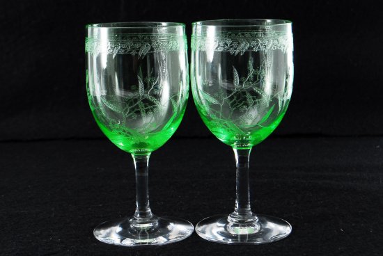 オールドバカラ　ミモザ　クリスタルウラングラス 2客セット