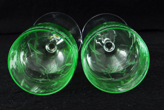 オールドバカラ　ミモザ　クリスタルウラングラス 2客セット