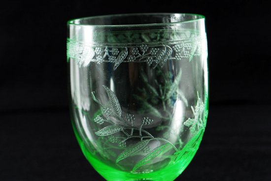 オールドバカラ　ミモザ　クリスタルウラングラス 2客セット