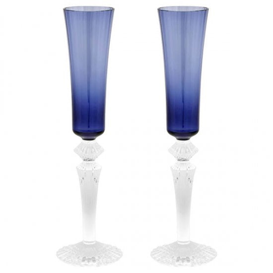 ミルニュイ　シャンパンフルート　カラー：ミッドナイト　ロングステム　ペア　希少品