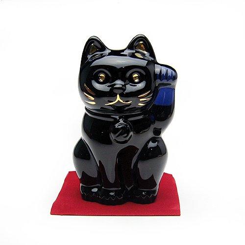 バカラ 招き猫 ミッドナイトブルー – アンティークテーブルウェア 