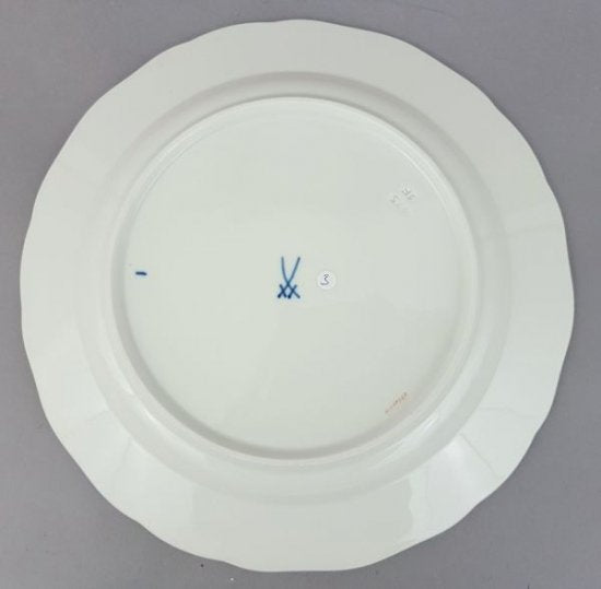 マイセン　Aカンテ　丸皿　フラワーブーケ　1級品　直径25?p　高さ3?p