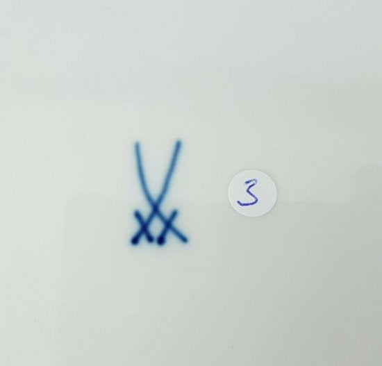 マイセン　Aカンテ　丸皿　フラワーブーケ　1級品　直径25?p　高さ3?p