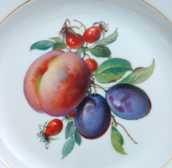 マイセン　Aカンテ　デザート皿　果物柄