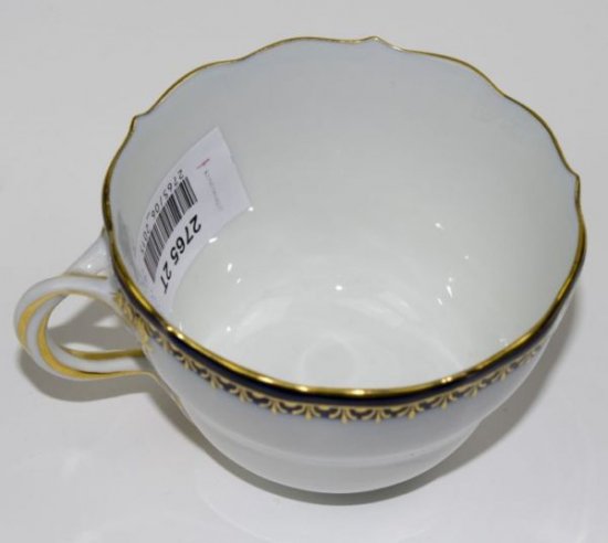マイセン　Aカンテ　青縁取りノイアーアオスシュニット　コーヒーセット　1級品