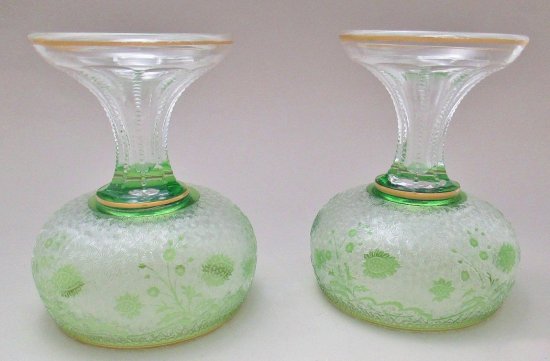 576　バカラ（Baccarat)　アシッド・エッチング カメオガラス　シャーベットグラス　1900年代初頭