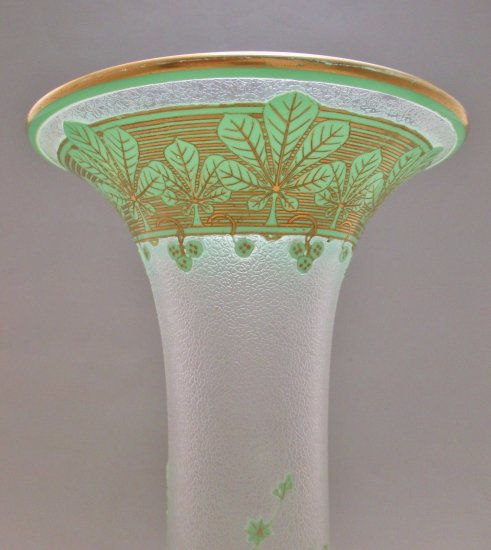 578　バカラ（Baccarat)　アンティーク　カメオガラス　アートガラス花瓶　1900年頃