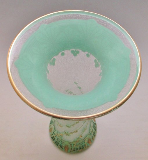 578　バカラ（Baccarat)　アンティーク　カメオガラス　アートガラス花瓶　1900年頃