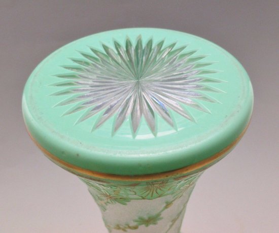 578　バカラ（Baccarat)　アンティーク　カメオガラス　アートガラス花瓶　1900年頃