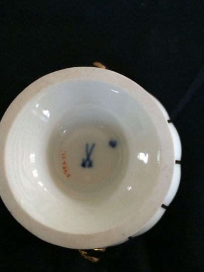289　マイセン（Meissen）Xフォーム グランツゴールド シュガーポット