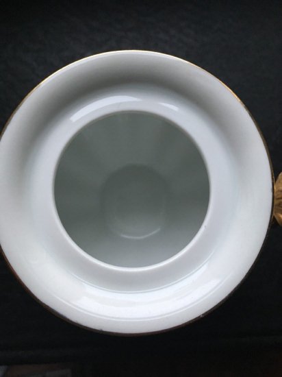 289　マイセン（Meissen）Xフォーム グランツゴールド シュガーポット