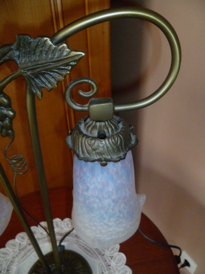 103  ミューラー兄弟　アールヌーボー・アールデコ期の双頭ランプ