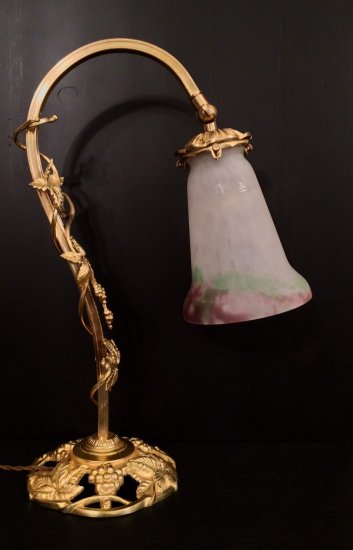 ミューラー兄弟（Muller Freres Luneville）作　アールヌーボー/アールデコ様式のランプ　1900年代初頭