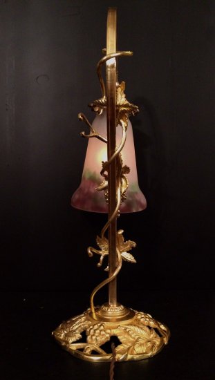ミューラー兄弟（Muller Freres Luneville）作　アールヌーボー/アールデコ様式のランプ　1900年代初頭
