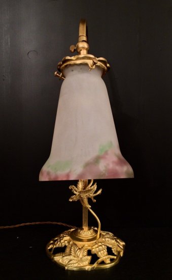 ミューラー兄弟（Muller Freres Luneville）作　アールヌーボー/アールデコ様式のランプ　1900年代初頭