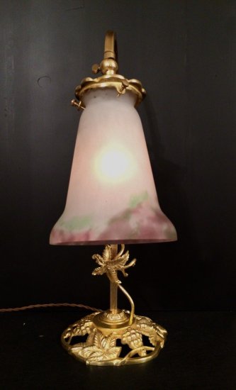 ミューラー兄弟（Muller Freres Luneville）作　アールヌーボー/アールデコ様式のランプ　1900年代初頭