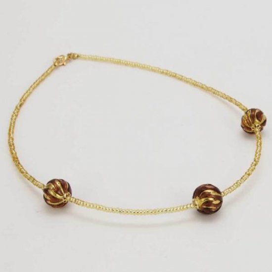 ベネチアングラス（ベネチアンガラス）ロイヤルアメジスト ボールネックレス