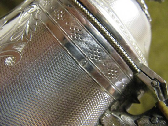 273　フレンチスターリングシルバー 950　ティーポット　エンパイアスタイル　パルメット文様　19世紀