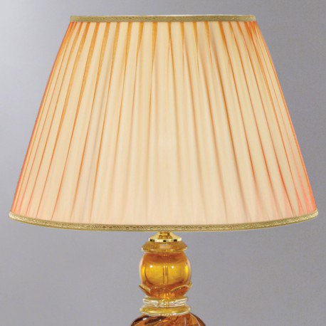 ”セレーネ” アンバー ヴェネチアン ムラノガラス テーブルランプ