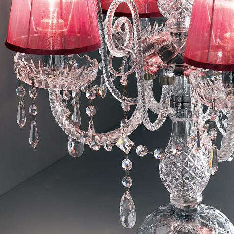 ”シグノリニ” ヴェネチアン クリスタルテーブルランプ　ランプシェード付き