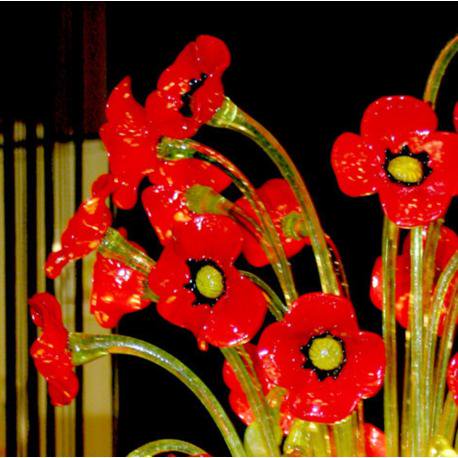 “ヴァソ・ディ・パパヴェリ” ムラノガラス　ターブルランプ