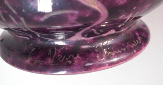 255　シュナイダー兄弟（Schneider）作　フレンチカメオアートガラス　ダリアのパフュームランプ　アールデコ　1920年頃