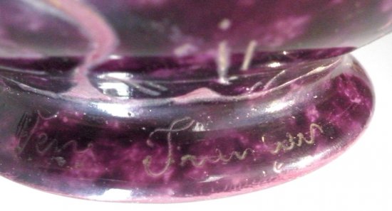 255　シュナイダー兄弟（Schneider）作　フレンチカメオアートガラス　ダリアのパフュームランプ　アールデコ　1920年頃