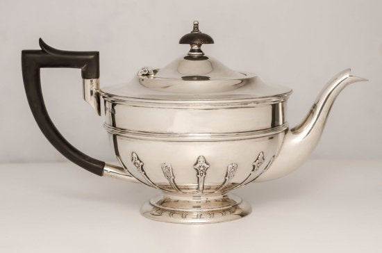 278　アンティークスターリングシルバーのティーポット　シェフィールド（Sheffield）　アールデコ　1928年