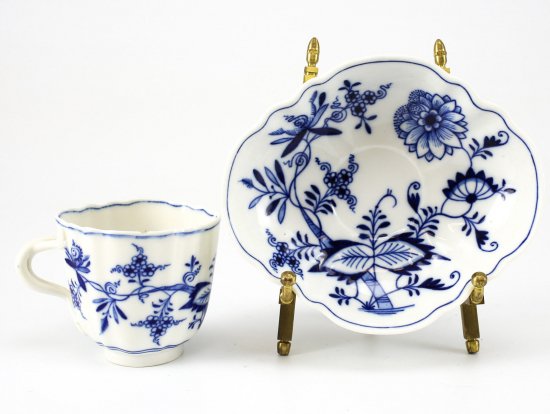 303　マイセン（Meissen）アンティーク　ブルーオニオン　カップ＆ソーサー