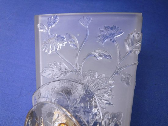 604　バカラ（Baccarat）アンティーク　キリギリスの花瓶