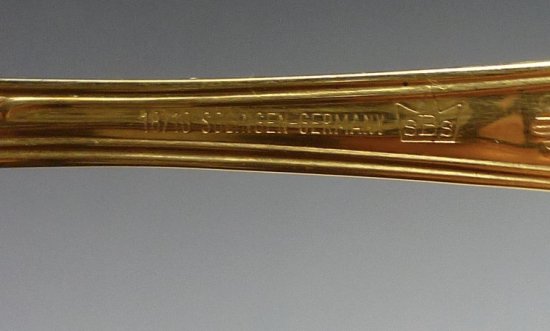 ゾーリンゲン solingen 18Kコーティング　キャディースプーン　13.5cm