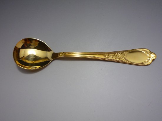 ゾーリンゲン solingen 18Kコーティング　ブイヨン スプーン（ボウル型）　18cm