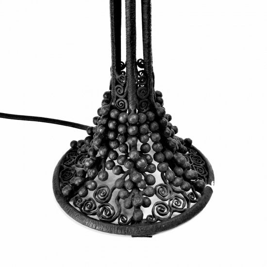 ドーム兄弟（Daum Nancy）＆エドガー・ブラント（Edgar Brandt）作　アンティーク　テーブルランプ　アールデコ　1925年頃