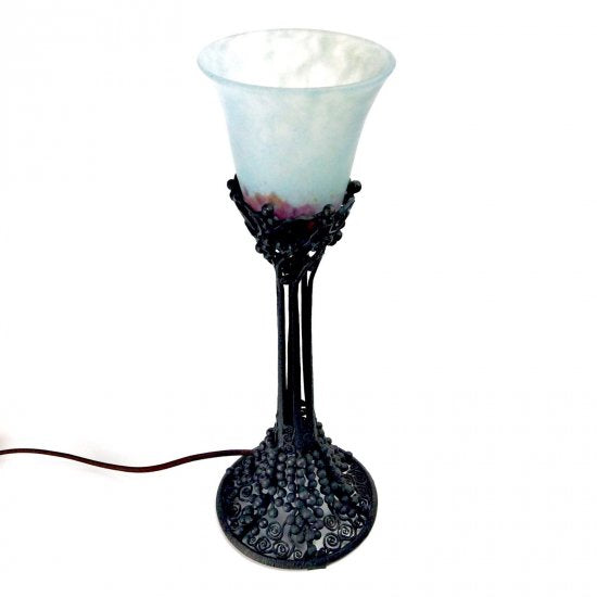 ドーム兄弟（Daum Nancy）＆エドガー・ブラント（Edgar Brandt）作　アンティーク　テーブルランプ　アールデコ　1925年頃