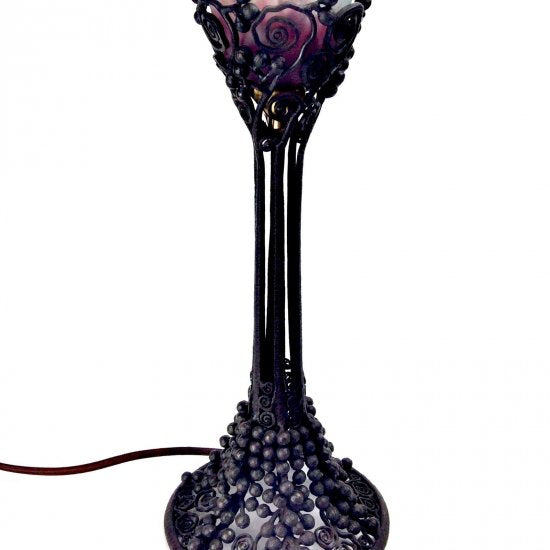 ドーム兄弟（Daum Nancy）＆エドガー・ブラント（Edgar Brandt）作　アンティーク　テーブルランプ　アールデコ　1925年頃