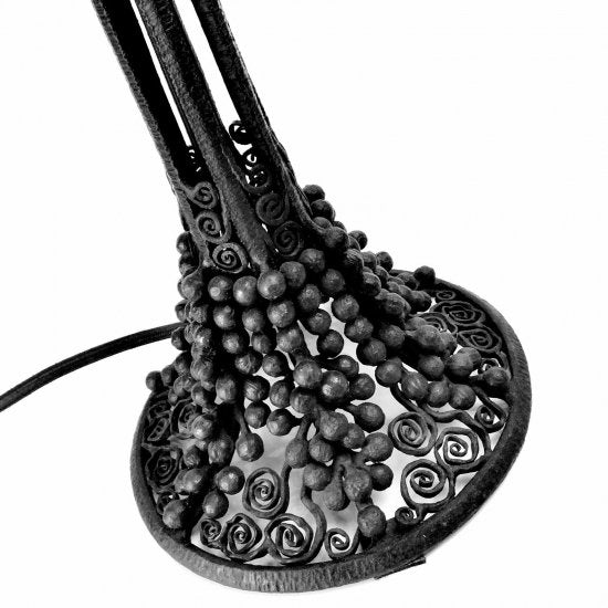 ドーム兄弟（Daum Nancy）＆エドガー・ブラント（Edgar Brandt）作　アンティーク　テーブルランプ　アールデコ　1925年頃