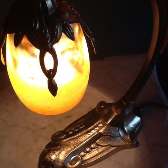 ドーム兄弟（Daum Nancy）作　アンティーク　テーブルランプ　ユーゲントシュティール　1900年頃