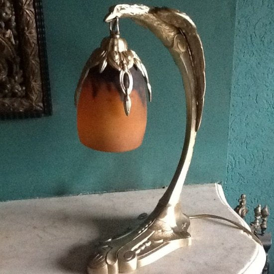 ドーム兄弟（Daum Nancy）作　アンティーク　テーブルランプ　ユーゲントシュティール　1900年頃