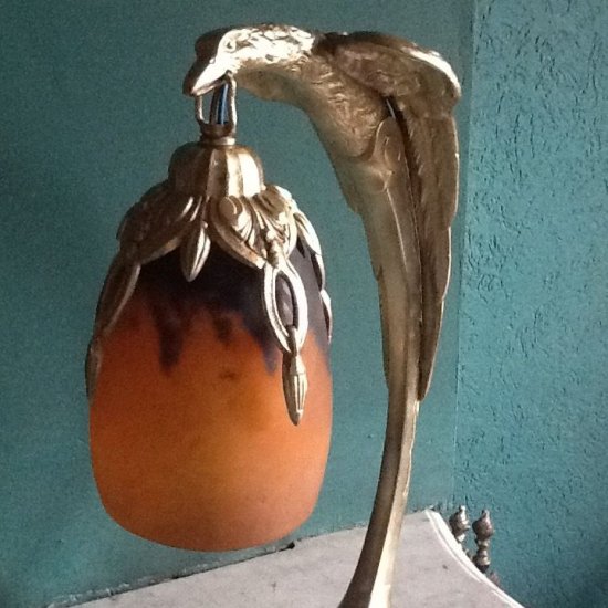 ドーム兄弟（Daum Nancy）作　アンティーク　テーブルランプ　ユーゲントシュティール　1900年頃