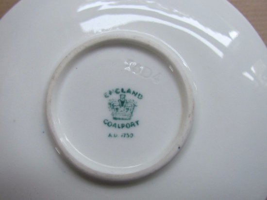 124　コールポート（COALPORT）アンティーク　小さなカップ＆ソーサー　コバルトブルー＆ゴールド