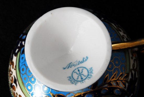 252 オールドノリタケ・金彩 風景図カップ＆ソーサー