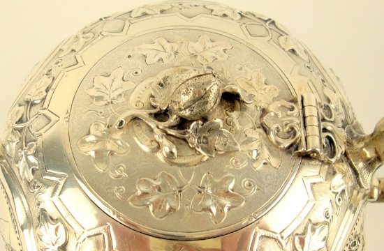 296　アンティーク　イギリス製スターリングシルバーのティーポット　19世紀